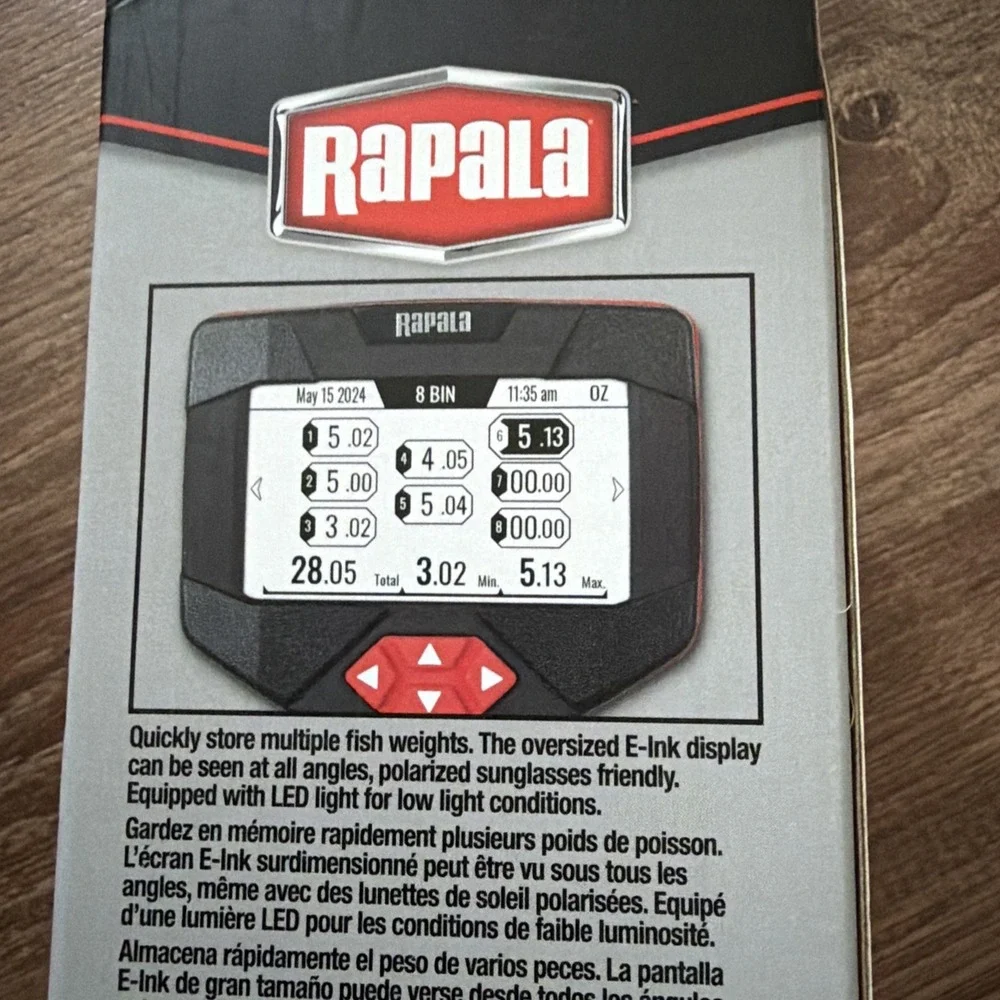 Rapala High Vis Digital Fishing Scale 20 lb E-Ink Display RHVDS NEW IN BOX